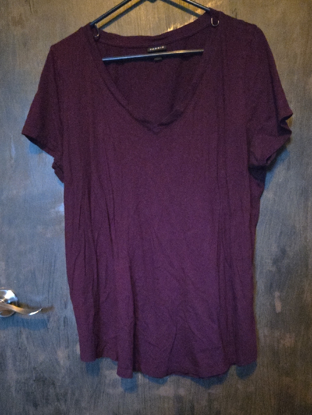 torrid Plum Short Sleeve V-Neck Tee